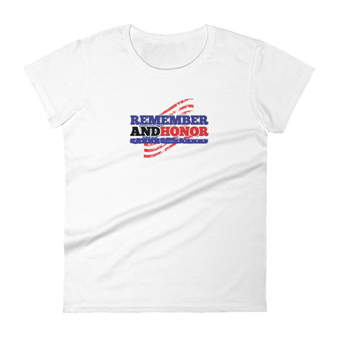 Remember and Honor Women's short sleeve t-shirt - Mainstream Freedom