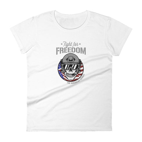 Fight For Freedom - The American Heroes Women's short sleeve t-shirt - Mainstream Freedom