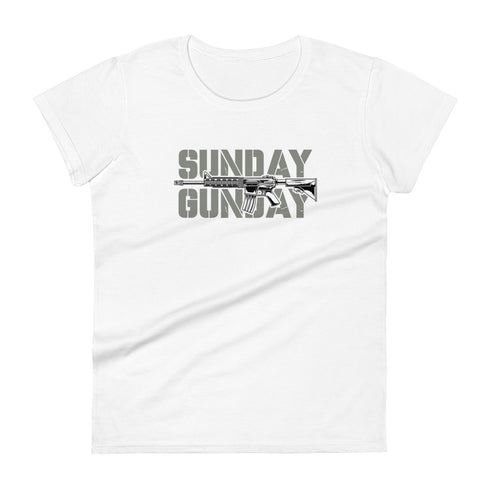 Sunday Gun Day Women's short sleeve t-shirt - Mainstream Freedom