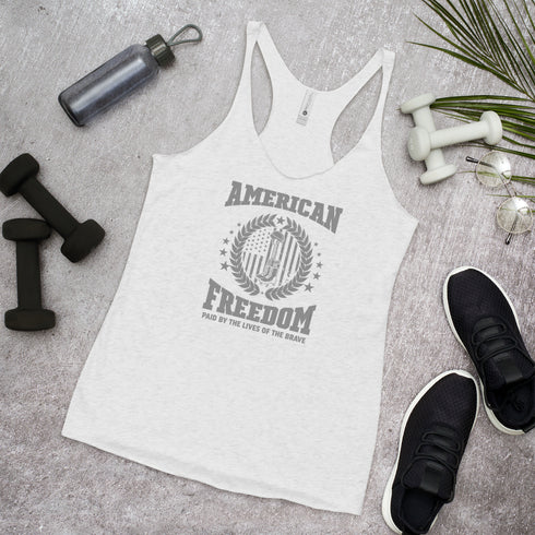 American Freedom Paid By The Lives Of The Brave Women's Tank Top - Mainstream Freedom