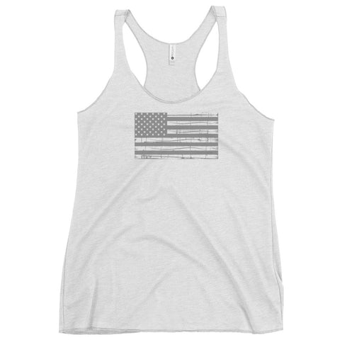 Grunge American Flag Women's Tank Top - Mainstream Freedom
