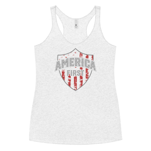 America First Women's Tank Top - Mainstream Freedom
