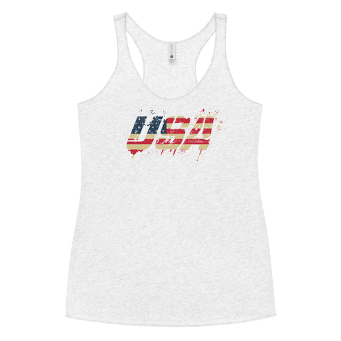USA Grunge Women's Tank Top - Mainstream Freedom