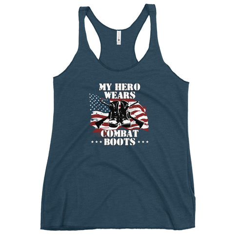 My Hero Wears Combat Boots Women's Tank Top - Mainstream Freedom