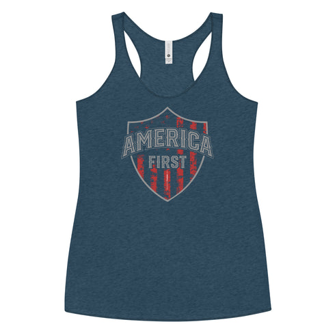 America First Women's Tank Top - Mainstream Freedom