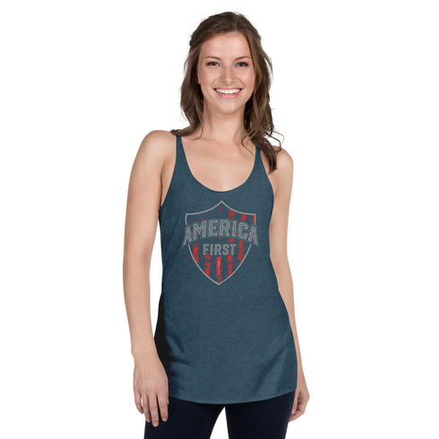 America First Women's Tank Top - Mainstream Freedom