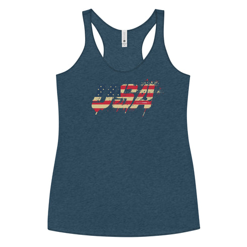 USA Grunge Women's Tank Top - Mainstream Freedom