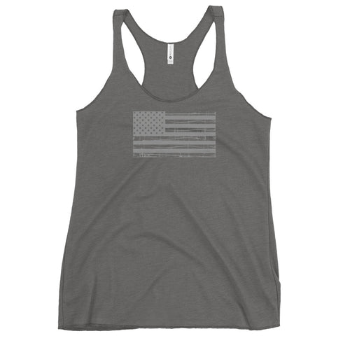 Grunge American Flag Women's Tank Top - Mainstream Freedom