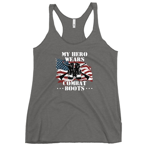 My Hero Wears Combat Boots Women's Tank Top - Mainstream Freedom
