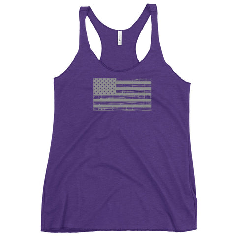 Grunge American Flag Women's Tank Top - Mainstream Freedom