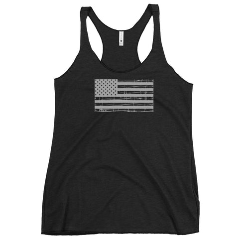 Grunge American Flag Women's Tank Top - Mainstream Freedom