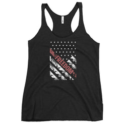 Freedom Grunge Flag Women's Tank Top - Mainstream Freedom