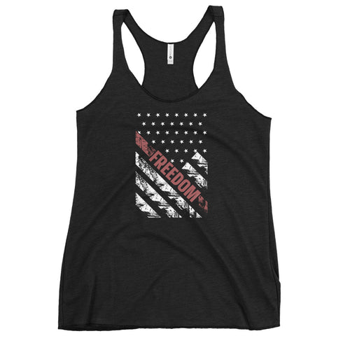 Freedom Grunge Flag Women's Tank Top - Mainstream Freedom