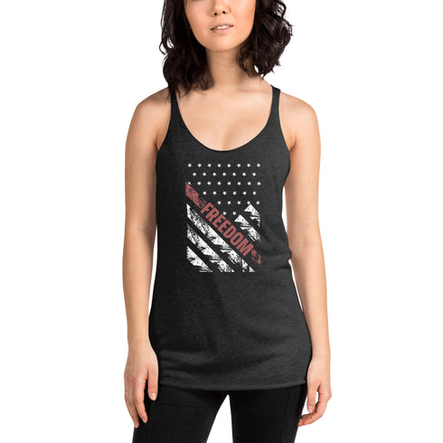 Freedom Grunge Flag Women's Tank Top - Mainstream Freedom