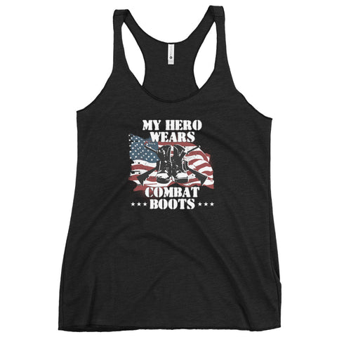 My Hero Wears Combat Boots Women's Tank Top - Mainstream Freedom