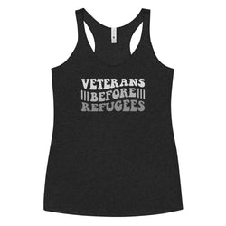 Veterans Before Refugees Women's Tank Top - Mainstream Freedom