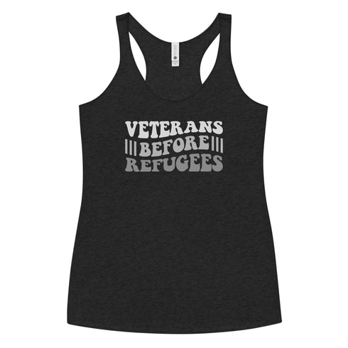 Veterans Before Refugees Women's Tank Top - Mainstream Freedom
