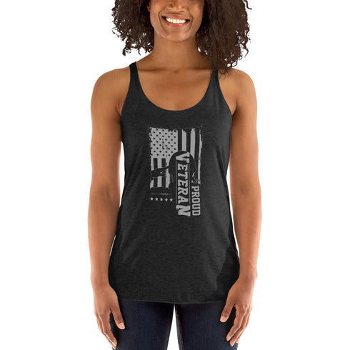 Proud Veteran Women's Tank - Mainstream Freedom