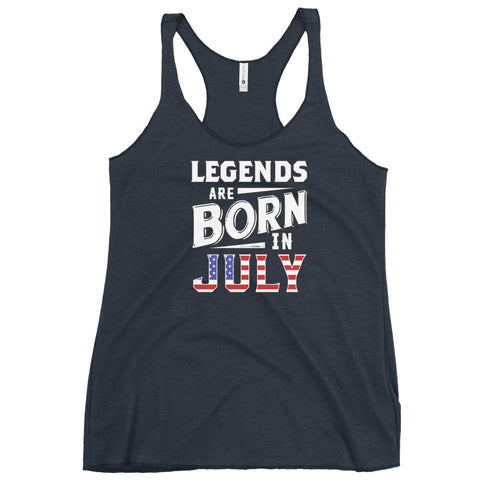Legends Are Born In July Women's Tank Top - Mainstream Freedom