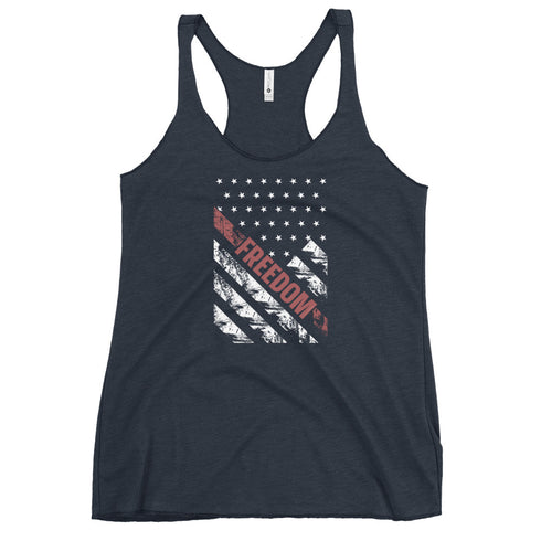 Freedom Grunge Flag Women's Tank Top - Mainstream Freedom