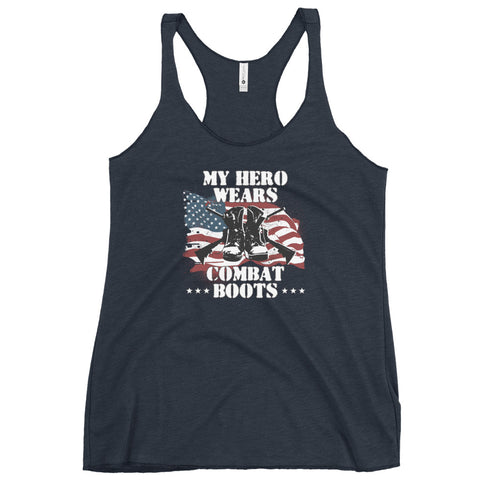 My Hero Wears Combat Boots Women's Tank Top - Mainstream Freedom