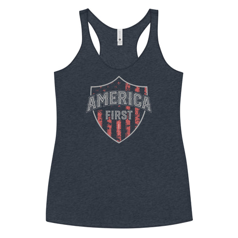 America First Women's Tank Top - Mainstream Freedom
