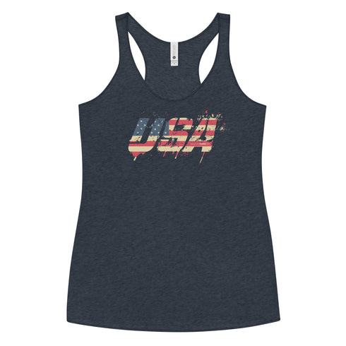 USA Grunge Women's Tank Top - Mainstream Freedom