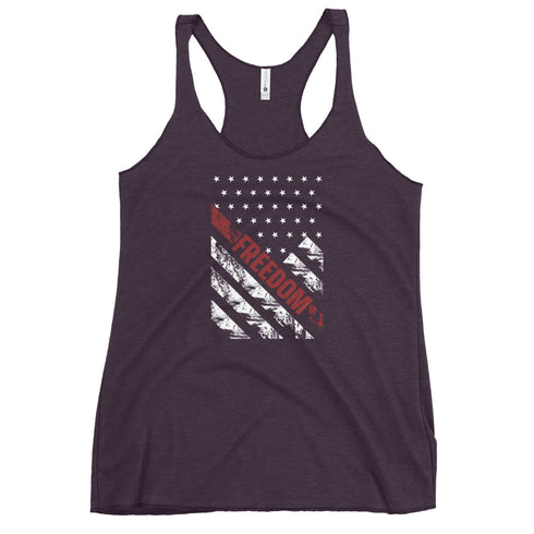 Freedom Grunge Flag Women's Tank Top - Mainstream Freedom