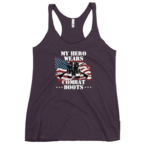 My Hero Wears Combat Boots Women's Tank Top - Mainstream Freedom