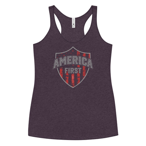 America First Women's Tank Top - Mainstream Freedom
