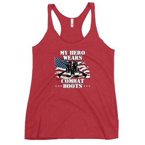 My Hero Wears Combat Boots Women's Tank Top - Mainstream Freedom