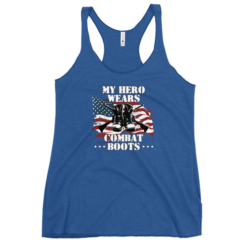 My Hero Wears Combat Boots Women's Tank Top - Mainstream Freedom