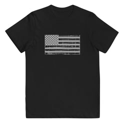 Grunge American Flag Youth jersey t-shirt - Mainstream Freedom