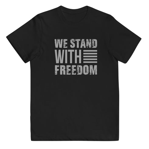 We Stand With Freedom Youth jersey t-shirt - Mainstream Freedom