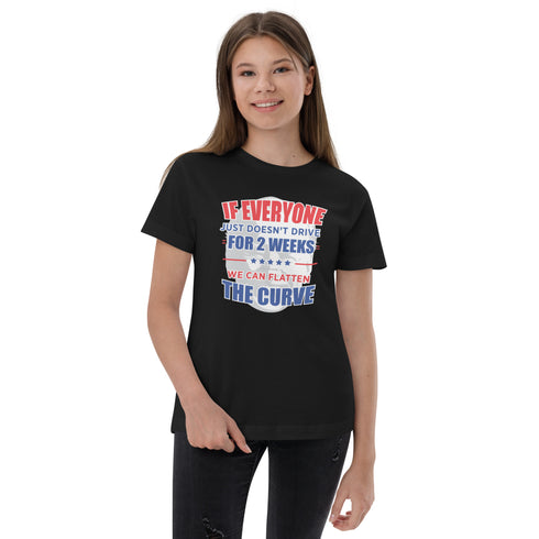 Flattening The Curve Youth jersey t-shirt - Mainstream Freedom