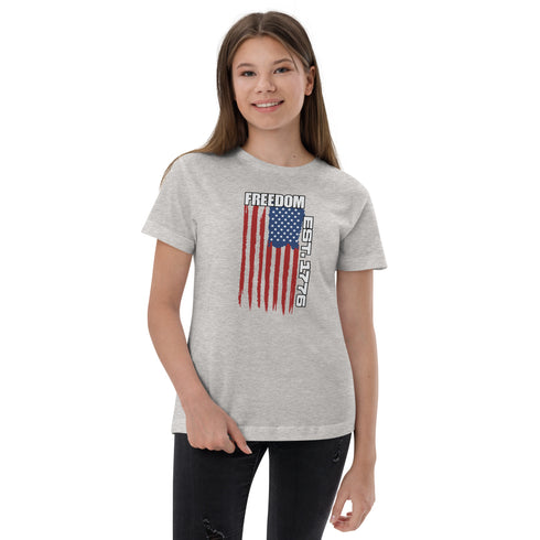 Freedom Est. 1776 Freedom Youth jersey t-shirt - Mainstream Freedom