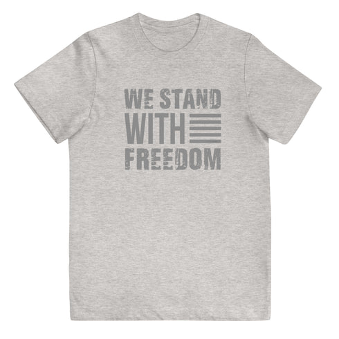 We Stand With Freedom Youth jersey t-shirt - Mainstream Freedom