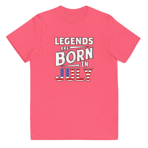 Legends Are Born In July Youth jersey t-shirt - Mainstream Freedom