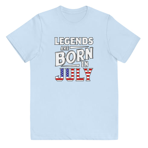 Legends Are Born In July Youth jersey t-shirt - Mainstream Freedom