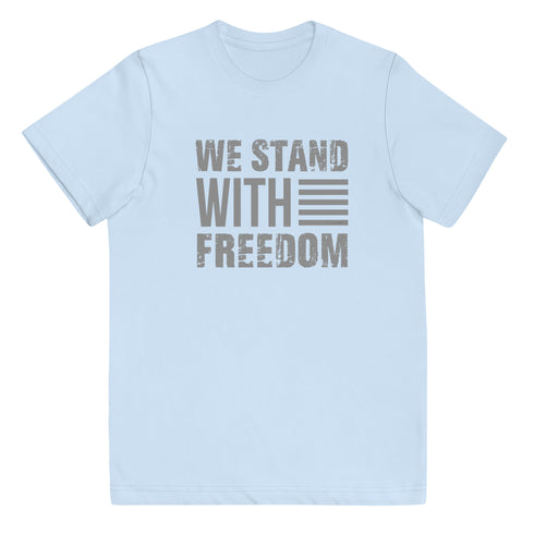 We Stand With Freedom Youth jersey t-shirt - Mainstream Freedom