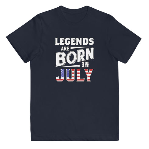 Legends Are Born In July Youth jersey t-shirt - Mainstream Freedom