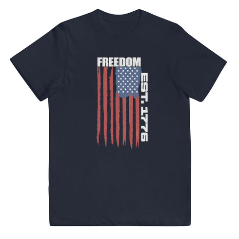 Freedom Est. 1776 Freedom Youth jersey t-shirt - Mainstream Freedom