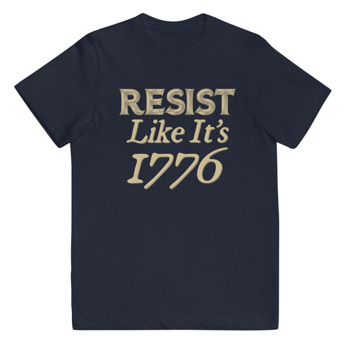 Resist Like It's 1776 Youth jersey t-shirt - Mainstream Freedom