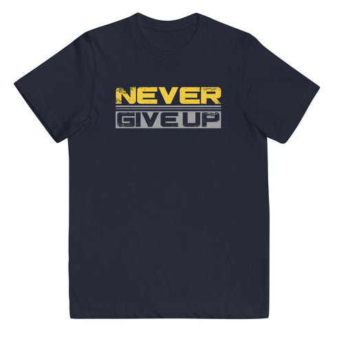 Never Give Up Youth jersey t-shirt - Mainstream Freedom