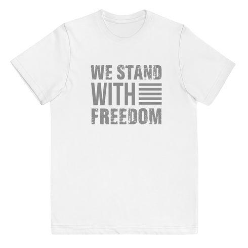 We Stand With Freedom Youth jersey t-shirt - Mainstream Freedom