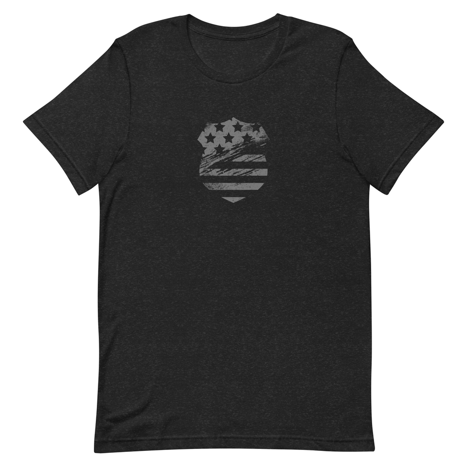 Grey Shield of Freedom Unisex T-Shirt