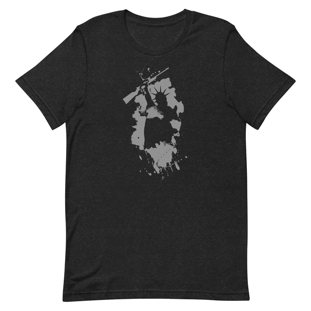 Grey Freedom in Action t-shirt, black heather colorway gallery photo