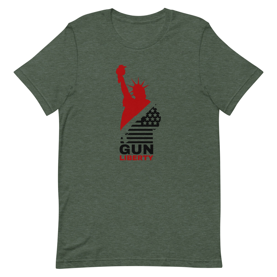 Black & Red Gun Ready Liberty Unisex T-Shirt