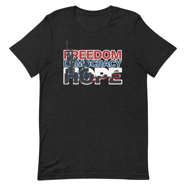 Freedom's Promise t-shirt, black heather colorway gallery photo