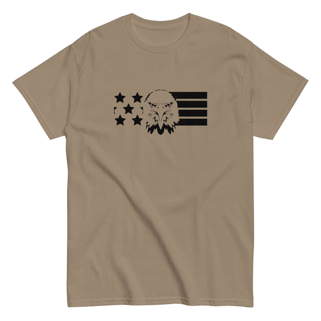 Detailed Black Eagle's Honor t-shirt in Brown Savana, product mockup